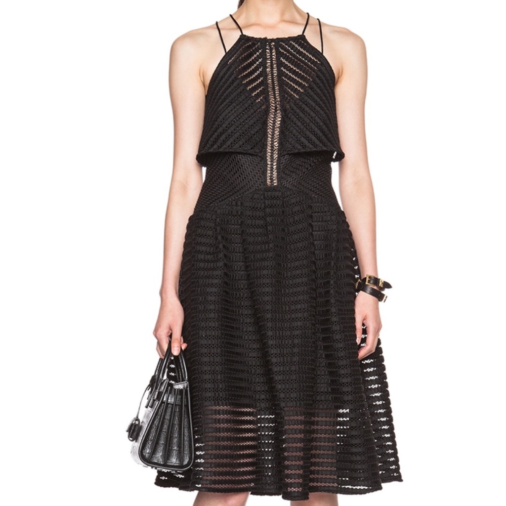 NWT Self-Portrait cropped overlay dress Sz 4